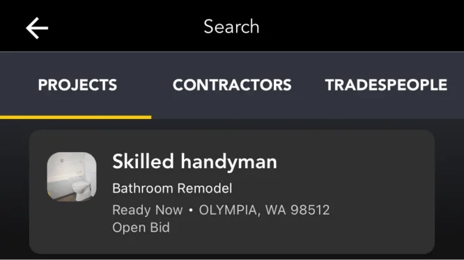 Skilled Handyman projects screenshot